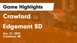 Crawford  vs Edgemont SD Game Highlights - Jan. 21, 2020