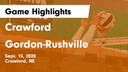 Crawford  vs Gordon-Rushville  Game Highlights - Sept. 15, 2020