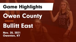 Owen County  vs Bullitt East  Game Highlights - Nov. 20, 2021