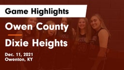 Owen County  vs Dixie Heights  Game Highlights - Dec. 11, 2021