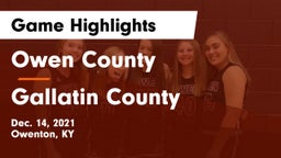 Owen County  vs Gallatin County  Game Highlights - Dec. 14, 2021
