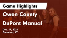 Owen County  vs DuPont Manual  Game Highlights - Dec. 19, 2021