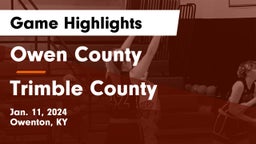 Owen County  vs Trimble County  Game Highlights - Jan. 11, 2024