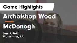 Archbishop Wood  vs McDonogh  Game Highlights - Jan. 9, 2022