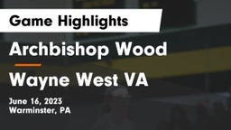 Archbishop Wood  vs Wayne  West VA Game Highlights - June 16, 2023