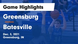 Greensburg  vs Batesville  Game Highlights - Dec. 3, 2021