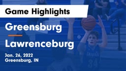 Greensburg  vs Lawrenceburg  Game Highlights - Jan. 26, 2022