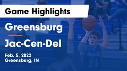 Greensburg  vs Jac-Cen-Del  Game Highlights - Feb. 5, 2022