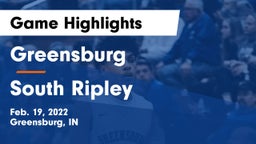 Greensburg  vs South Ripley Game Highlights - Feb. 19, 2022