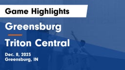 Greensburg  vs Triton Central  Game Highlights - Dec. 8, 2023