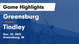 Greensburg  vs Tindley  Game Highlights - Dec. 29, 2023