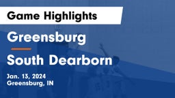 Greensburg  vs South Dearborn  Game Highlights - Jan. 13, 2024