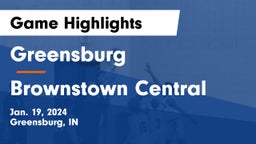 Greensburg  vs Brownstown Central  Game Highlights - Jan. 19, 2024