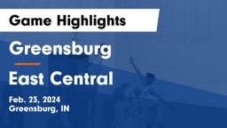 Greensburg  vs East Central  Game Highlights - Feb. 23, 2024