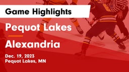 Pequot Lakes  vs Alexandria  Game Highlights - Dec. 19, 2023