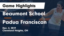 Beaumont School vs Padua Franciscan  Game Highlights - Dec. 4, 2019