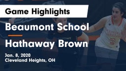 Beaumont School vs Hathaway Brown  Game Highlights - Jan. 8, 2020