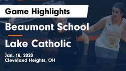 Beaumont School vs Lake Catholic  Game Highlights - Jan. 18, 2020