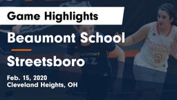 Beaumont School vs Streetsboro  Game Highlights - Feb. 15, 2020