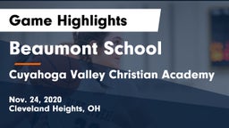 Beaumont School vs Cuyahoga Valley Christian Academy  Game Highlights - Nov. 24, 2020