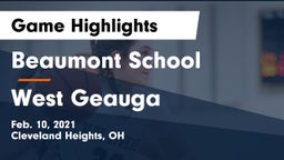 Beaumont School vs West Geauga  Game Highlights - Feb. 10, 2021