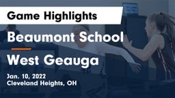Beaumont School vs West Geauga  Game Highlights - Jan. 10, 2022