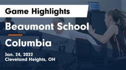 Beaumont School vs Columbia  Game Highlights - Jan. 24, 2022