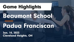 Beaumont School vs Padua Franciscan  Game Highlights - Jan. 14, 2023