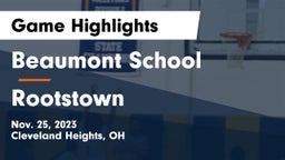 Beaumont School vs Rootstown  Game Highlights - Nov. 25, 2023