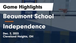 Beaumont School vs Independence  Game Highlights - Dec. 2, 2023