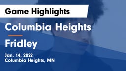 Columbia Heights  vs Fridley Game Highlights - Jan. 14, 2022