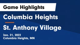 Columbia Heights  vs St. Anthony Village  Game Highlights - Jan. 21, 2022