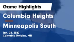 Columbia Heights  vs Minneapolis South  Game Highlights - Jan. 22, 2022