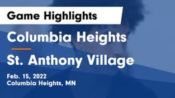 Columbia Heights  vs St. Anthony Village  Game Highlights - Feb. 15, 2022