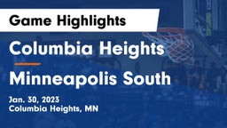 Columbia Heights  vs Minneapolis South  Game Highlights - Jan. 30, 2023