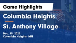 Columbia Heights  vs St. Anthony Village  Game Highlights - Dec. 15, 2023