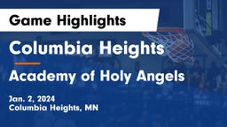 Columbia Heights  vs Academy of Holy Angels  Game Highlights - Jan. 2, 2024