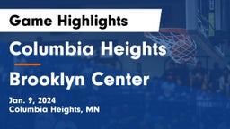 Columbia Heights  vs Brooklyn Center  Game Highlights - Jan. 9, 2024
