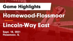 Homewood-Flossmoor  vs Lincoln-Way East  Game Highlights - Sept. 18, 2021