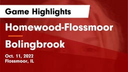 Homewood-Flossmoor  vs Bolingbrook  Game Highlights - Oct. 11, 2022