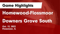 Homewood-Flossmoor  vs Downers Grove South  Game Highlights - Oct. 12, 2022