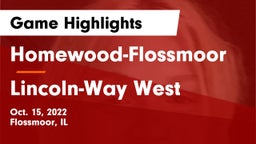 Homewood-Flossmoor  vs Lincoln-Way West  Game Highlights - Oct. 15, 2022