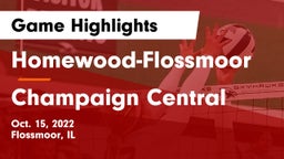 Homewood-Flossmoor  vs Champaign Central  Game Highlights - Oct. 15, 2022