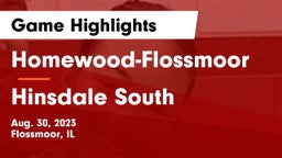 Homewood-Flossmoor  vs Hinsdale South  Game Highlights - Aug. 30, 2023