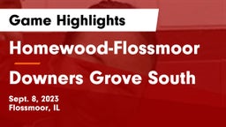 Homewood-Flossmoor  vs Downers Grove South  Game Highlights - Sept. 8, 2023