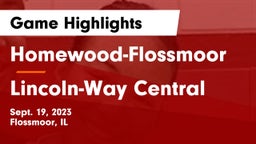 Homewood-Flossmoor  vs Lincoln-Way Central  Game Highlights - Sept. 19, 2023