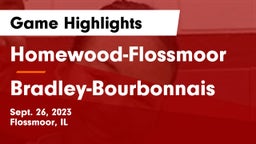 Homewood-Flossmoor  vs Bradley-Bourbonnais  Game Highlights - Sept. 26, 2023