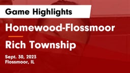Homewood-Flossmoor  vs Rich Township  Game Highlights - Sept. 30, 2023
