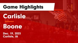 Carlisle  vs Boone  Game Highlights - Dec. 19, 2023