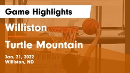 Williston  vs Turtle Mountain  Game Highlights - Jan. 21, 2022